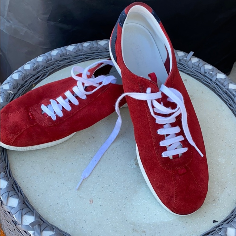Men’s GUCCI suede tennis  sneakers 11